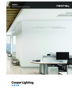INDEX LED Pendant Luminaire - Cooper Industries