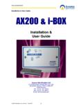 Installation &amp; User Guide AX200 &amp; i-BOX - Axxess …