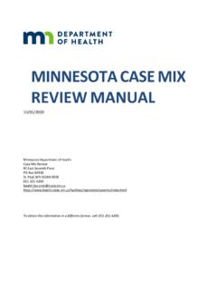 Minnesota Case Mix Review Manual - Minnesota Department …