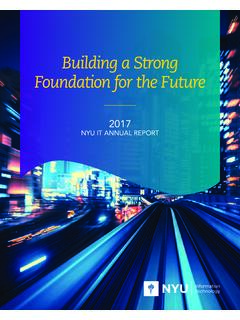 Building a Strong Foundation for the Future - NYU