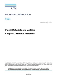 DNV-RU-SHIP Pt.2 Ch.2 Metallic materials