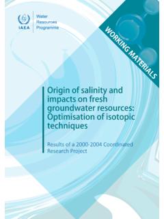 Origin of salinity and impacts on fresh groundwater ...
