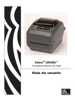 Guia do usu&#225;rio - Impressoras Zebra