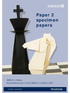 Paper 2 specimen papers - Edexcel
