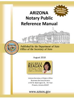 ARIZONA Notary Public Reference Manual