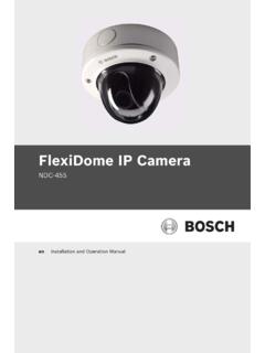 FlexiDome IP Camera - Bosch Security Systems