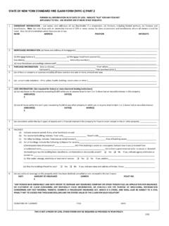 STATE OF NEW YORK STANDARD FIRE CLAIM FORM (NYFC …