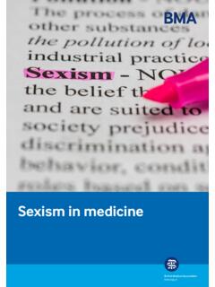 Sexism in medicine