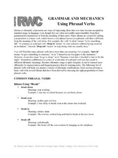 Using Phrasal Verbs - hunter.cuny.edu