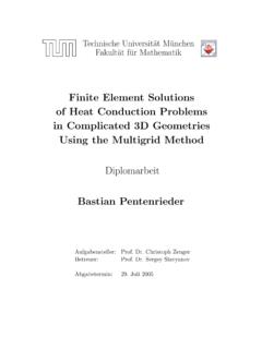 Finite Element Solutions of Heat Conduction Problems in ...
