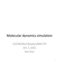 Molecular dynamics simulation - Stanford University