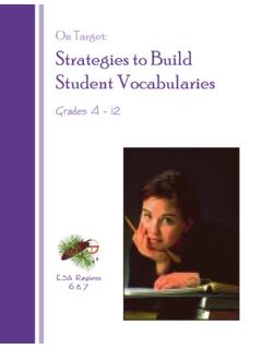 On Target: Strategies to Build Student Vocabularies