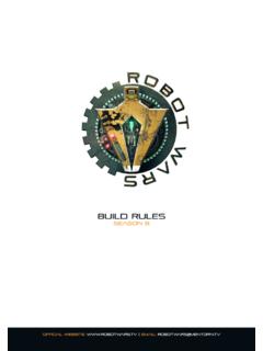 Build rules - Robot Wars