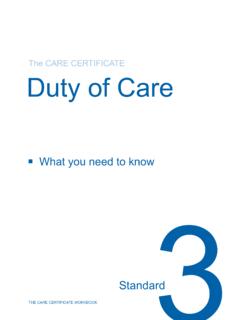 The CARE CERTIFICATE Duty of Care