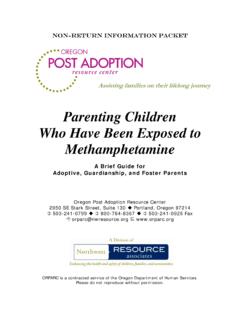 Parenting Children Who Have Been Exposed To ... - OHSU