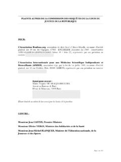 PLAINTE AUPRES DE LA COMMISSION DES REQU&#202;TES DE LA …