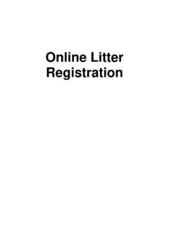 Online Litter Registration