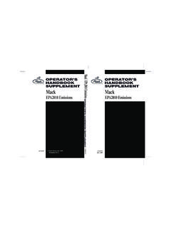 Driver’s Handbook Mack EPA2010 Emissions …