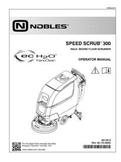Speed Scrub 300 Operator Manual - Nobles