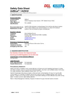 Safety Data Sheet AdBlue / AUS32