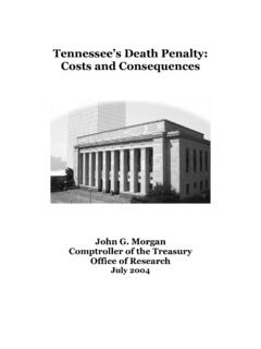 Tennessee’s Death Penalty: Costs and Consequences
