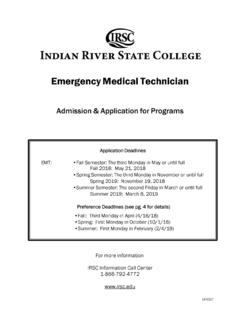 Emergency Medical Technician - Indian River State College