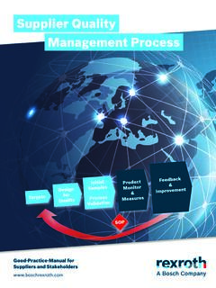 Supplier Quality Management Process - Robert Bosch GmbH