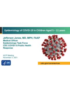 Epidemiology of COVID-19 in Children Aged 5 – 11 years