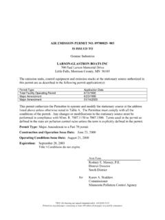 AIR EMISSION PERMIT NO. 09700025- 003 IS ISSUED TO …