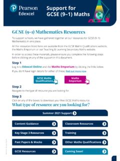 Pearson Edexcel GCSE Maths Support