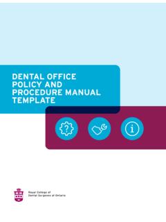 DENTAL OFFICE POLICY AND PROCEDURE MANUAL …