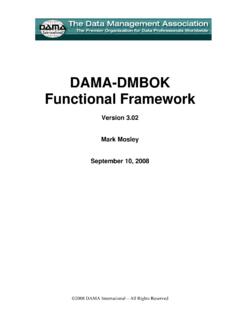 DAMA-DMBOK Functional Framework