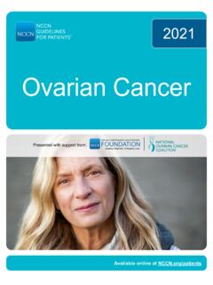 NCCN Guidelines for Patients Ovarian Cancer