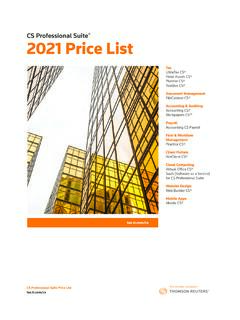 CS Professional Suite 2021 Price List