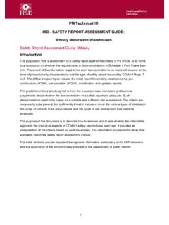 HID - Safety Report Assessment Guide: Whisky