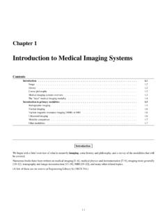Introduction to Medical Imaging Systems