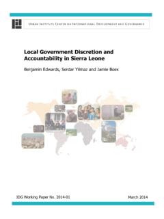 Local Government Discretion and Accountability in …