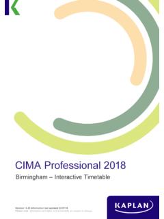 CIMA Professional 2018 - Kaplan Financial Training