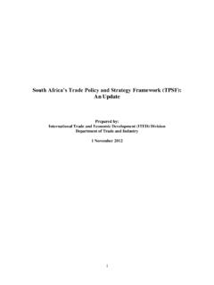 South Africa’s Trade Policy and Strategy - PMG