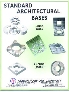 STANDARD ARCHITECTURAL BASES - akronfoundry.com