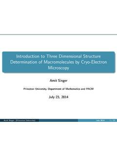 Introduction to Three Dimensional Structure Determination ...