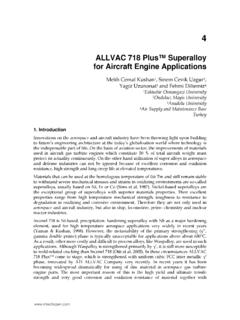 ALLVAC 718 Plus™ Superalloy for Aircraft Engine …