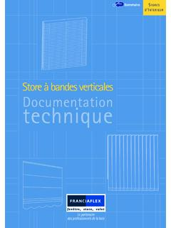 Store &#224; bandes verticales Documentation technique