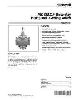 60-2129 - V5013B,C,F Three-Way Mixing and Diverting …