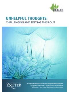 UNHELPFUL THOUGHTS - University of Exeter