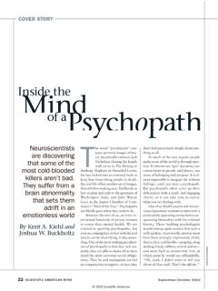 Inside the Mind of a Psychopath - Vanderbilt University