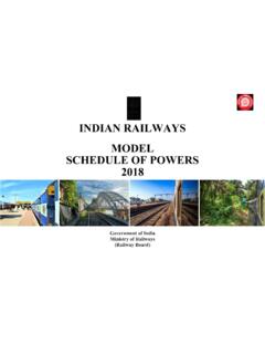 INDIAN RAILWAYS MODEL SCHEDULE OF POWERS 2018