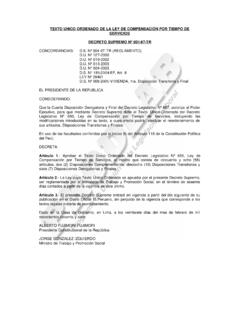 TEXTO UNICO ORDENADO DE LA LEY DE COMPENSACI&#211;N …
