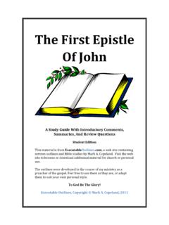 The$First$Epistle$ OfJohn$ - Executable Outlines