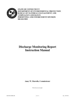 Discharge Monitoring Report Instruction Manual - Connecticut